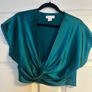 Silence + Noise Emerald Twist Crop Top